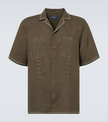 Camicia Flavio in lino con ricamo | Frescobol Carioca