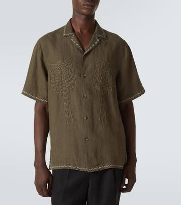 Camicia Flavio in lino con ricamo | Frescobol Carioca