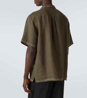 Camicia Flavio in lino con ricamo | Frescobol Carioca