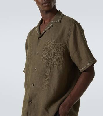 Camicia Flavio in lino con ricamo | Frescobol Carioca