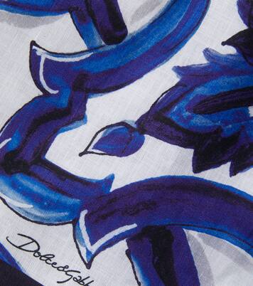 Set serviette et set de table Blu Mediterraneo en lin | Dolce&Gabbana Casa