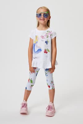 Printed cotton T-shirt and leggings set | Monnalisa