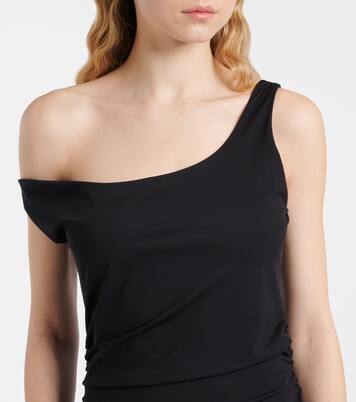 One-shoulder plissé maxi dress | Róhe