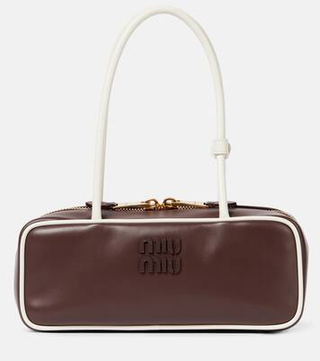 Beau leather shoulder bag | Miu Miu