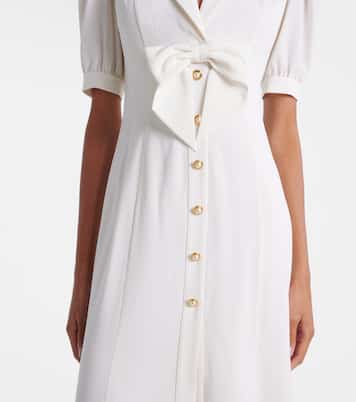 Robe midi en crêpe de laine mélangée | Alessandra Rich