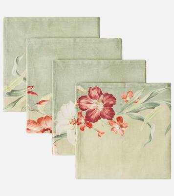 Ibiscus set of 4 linen napkins | Cabana