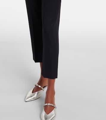 Cropped wool gabardine flared pants | McQueen