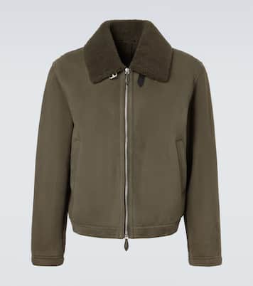 Shearling-lined suede blouson jacket | Berluti