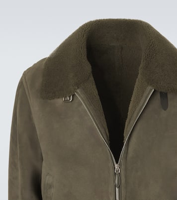 Shearling-lined suede blouson jacket | Berluti
