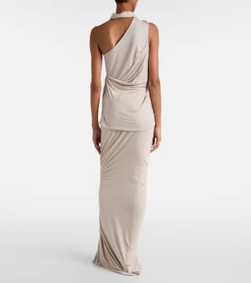 Dalters asymmetric draped halterneck top | Entire Studios