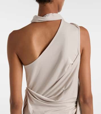 Dalters asymmetric draped halterneck top | Entire Studios
