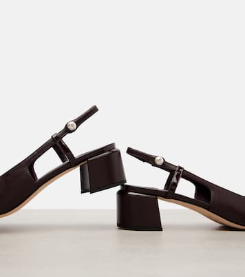 Elisa 45 leather slingback pumps | Jimmy Choo