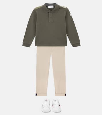 Logo cotton piqué polo shirt | Moncler Enfant