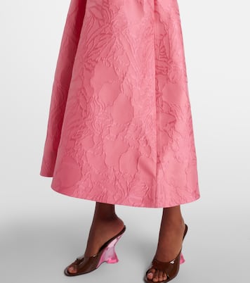 Robe de cocktail Petra en jacquard à fleurs | Rebecca Vallance