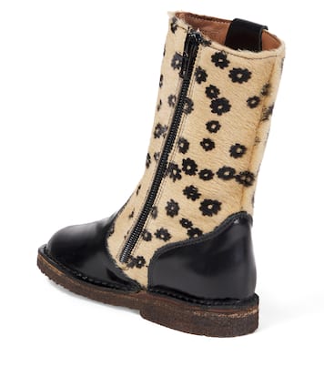 Floral calf hair and leather boots | PèPè