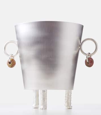 Embellished silver-plated ice bucket | Natalia Criado