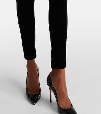 Bow-detail ruffled off-shoulder velvet jumpsuit | Alessandra Rich