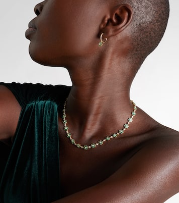 Choker Flora Small en or 18 ct, émeraudes et diamants | Anita Ko