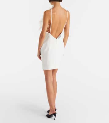 Feather-trimmed cady minidress | The Attico