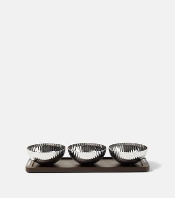 Bernadotte bowls and tray set by Sigvard Bernadotte | Georg Jensen