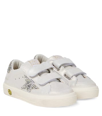 May School glitter leather sneakers | Golden Goose Kids