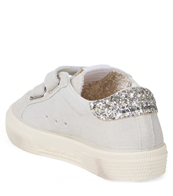 May School glitter leather sneakers | Golden Goose Kids