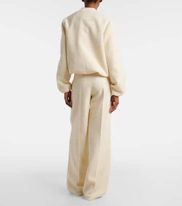 Checked cotton-blend tweed wide-leg pants | Gucci