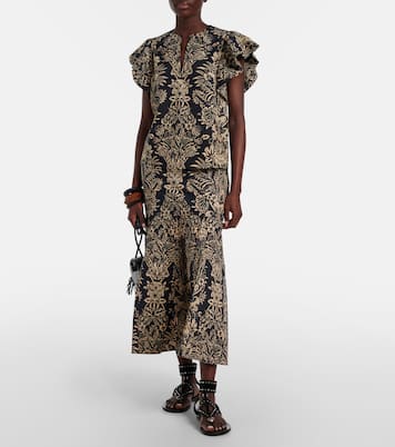 Severine printed cotton poplin top | Ulla Johnson