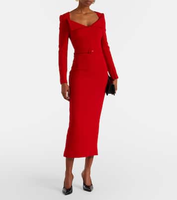 Robe midi en laine | Roland Mouret