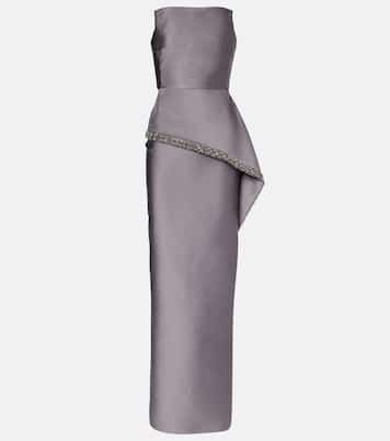 Robe aus Taft mit Kristallen | Roland Mouret