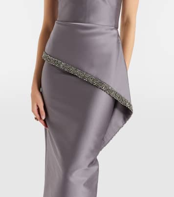 Robe aus Taft mit Kristallen | Roland Mouret