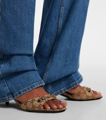 Mules Erin in canvas GG con Horsebit | Gucci