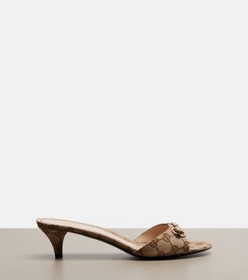 Mules Erin in canvas GG con Horsebit | Gucci
