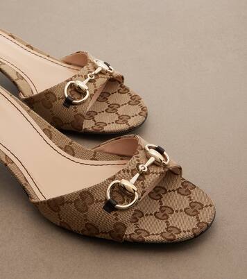 Mules Erin in canvas GG con Horsebit | Gucci