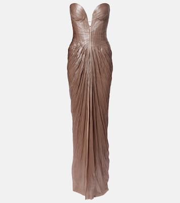 Robe longue Alessandra en lamé | Maria Lucia Hohan