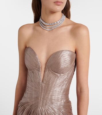 Robe longue Alessandra en lamé | Maria Lucia Hohan