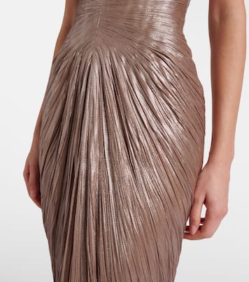 Robe longue Alessandra en lamé | Maria Lucia Hohan