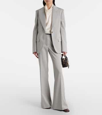 Striped wool bootcut pants | Stella McCartney