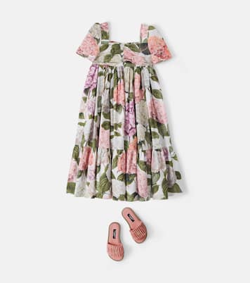 Kleid aus Baumwollpopeline | Dolce&Gabbana Kids