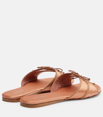 Eleonora bow-detail satin sandals | Amina Muaddi