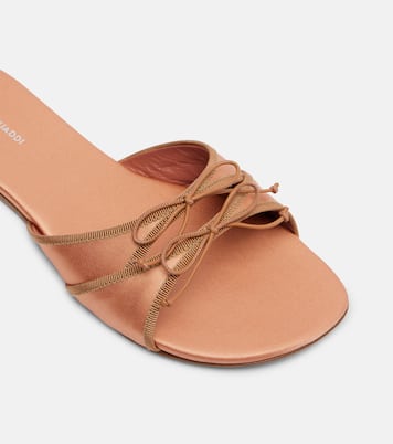 Eleonora bow-detail satin sandals | Amina Muaddi