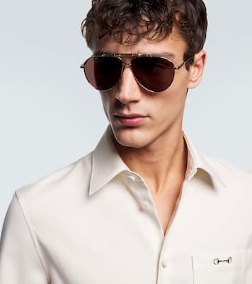 Lunettes de soleil Bamboo aviateur | Gucci