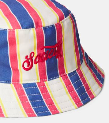 Gorse striped cotton bucket hat | The New Society