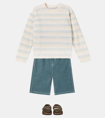 Pull Branco rayé en cachemire | Bonpoint