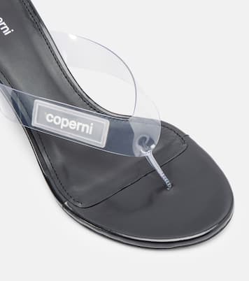 Logo PVC wedge thong sandals | Coperni