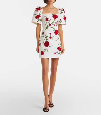 Robe en soie à motif floral | Carolina Herrera