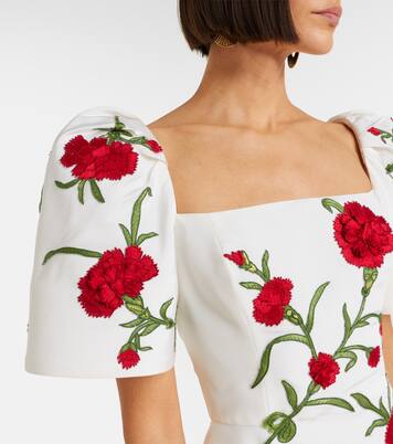 Robe en soie à motif floral | Carolina Herrera