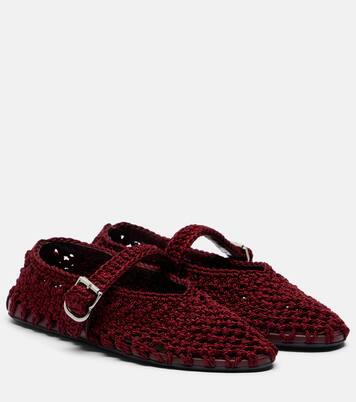 Mary-Jane-Ballerinas aus Satin | Alaïa