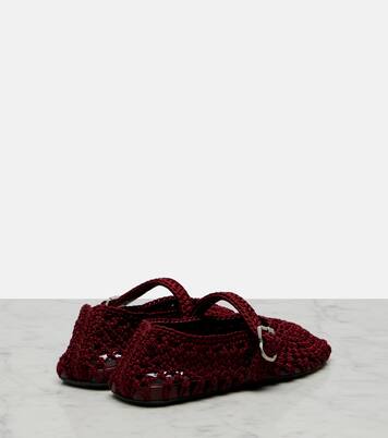 Mary-Jane-Ballerinas aus Satin | Alaïa