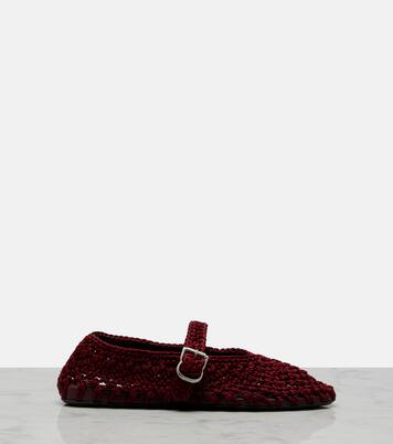 Mary-Jane-Ballerinas aus Satin | Alaïa